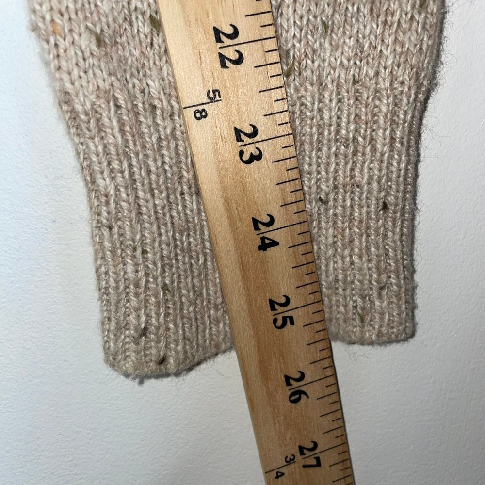 Woolrich Embroidery Cardinal Zip Wool Blend Holiday Cardigan Sweater Oatmeal L - Picture 11 of 14
